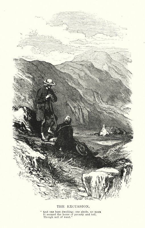 William Wordsworth: Gezi (gravür) by Myles Birket (after) Foster