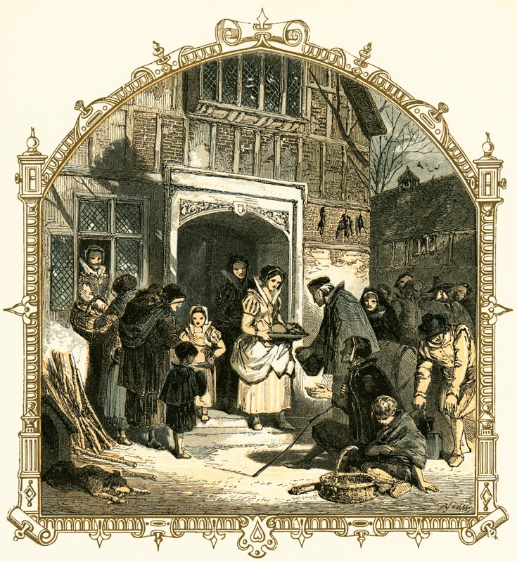Charity at Christmas by Myles Birket Foster