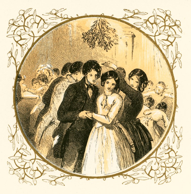Ökse otunun altında dans etmek by Myles Birket Foster