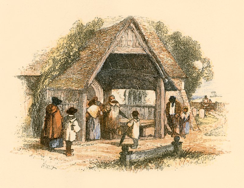 köy kilisesi by Myles Birket Foster