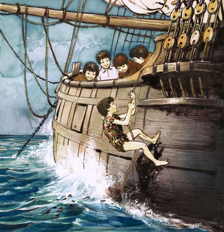 Peter Pan gemiye tırmanıyor, J.M. Barrie