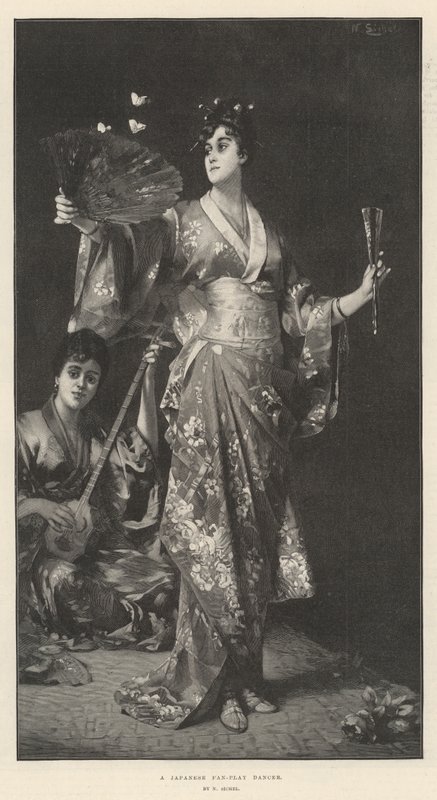Bir Japon Hayran Oynayan Dansçı by Nathaniel Sichel