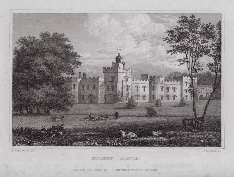 Hornby Kalesi (gravür) by Nathaniel (after) Whittock