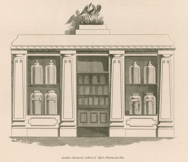 Kimyager Dükkanı, Great Russell Street, Bloomsbury by Nathaniel Whittock