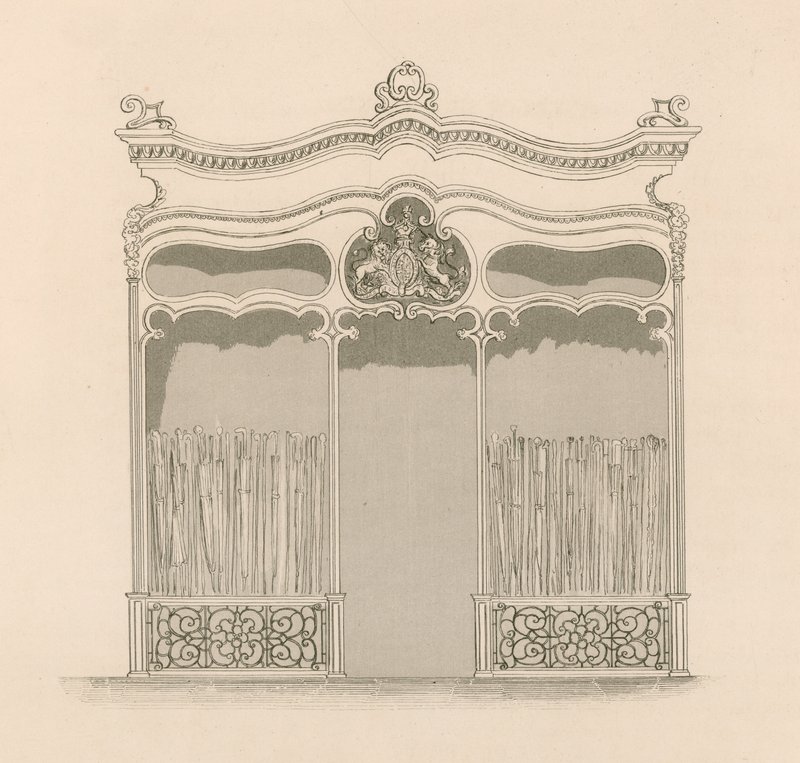 Messrs Sangster, Umbrella ve Stick Merchants, Regent Street, Londra için Fransız Louis XIV tarzında ön alışveriş yapın by Nathaniel Whittock