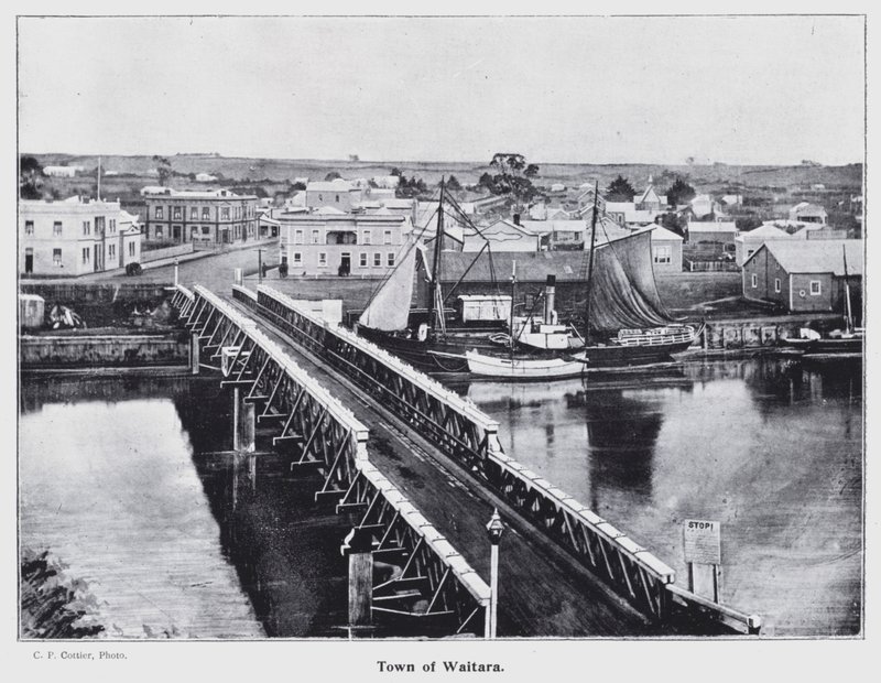 New Plymouth, Yeni Zelanda: Waitara Kasabası (s/b fotoğraf) by New Zealand Photographer