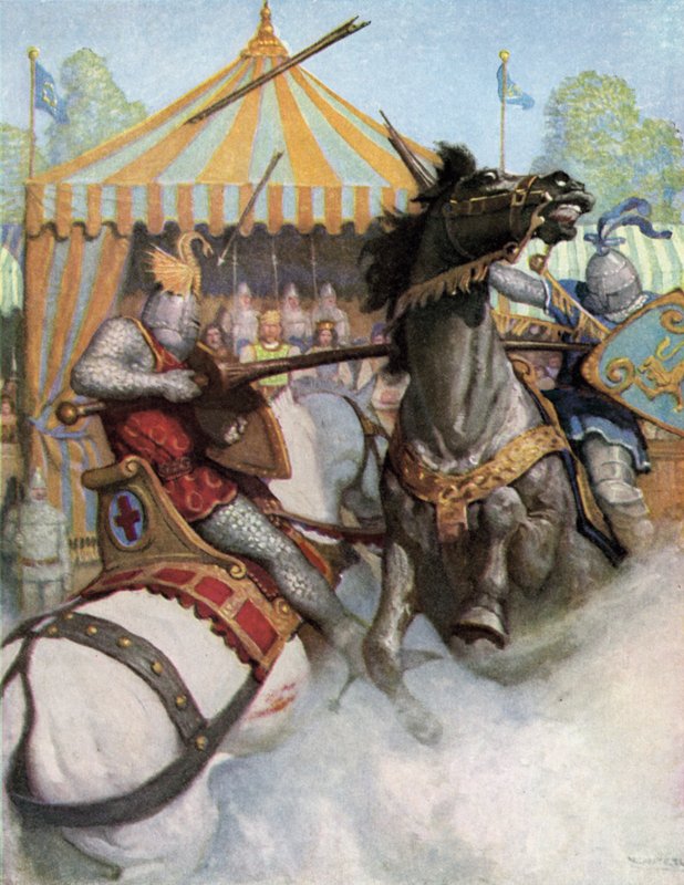 Kral Arthur günlerinde bir turnuva by Newell Convers Wyeth