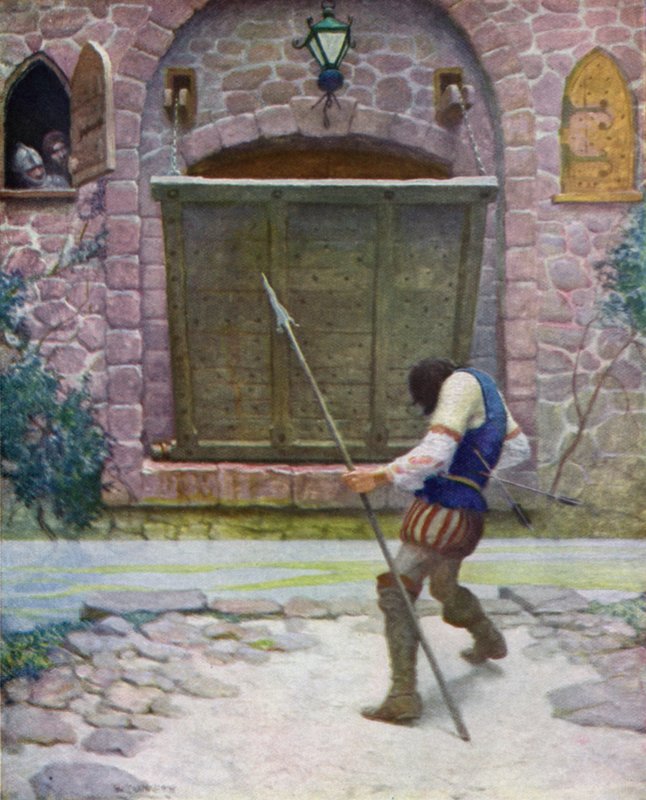 Robert Louis Stevenson tarafından Kara Ok için İllüstrasyon by Newell Convers Wyeth