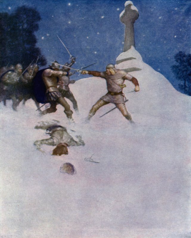 Robert Louis Stevenson tarafından The Black Arrow için İllüstrasyon by Newell Convers Wyeth