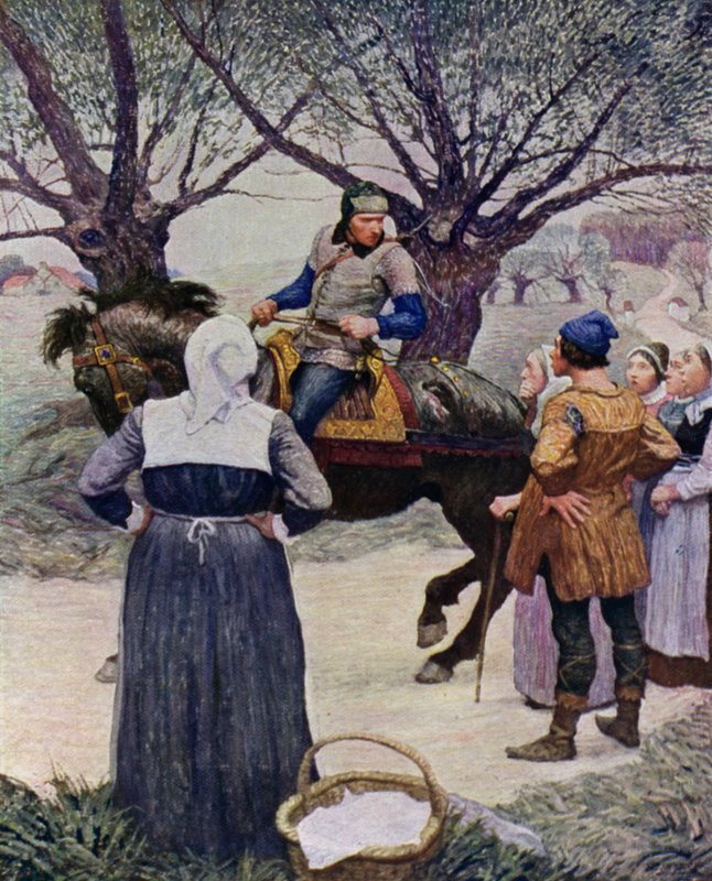 Robert Louis Stevenson tarafından The Black Arrow için İllüstrasyon by Newell Convers Wyeth