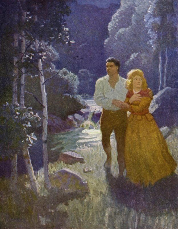 Mohikanların Sonuncusu için İllüstrasyon by Newell Convers Wyeth