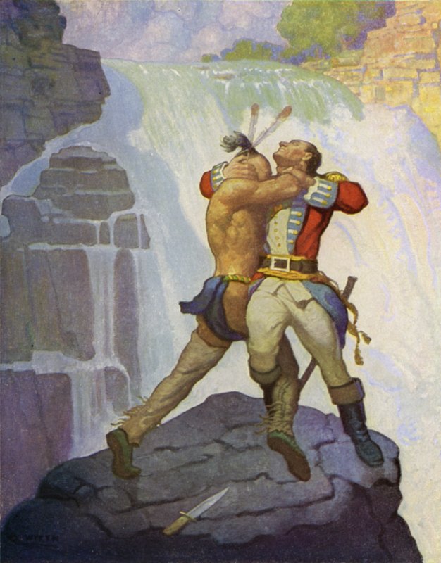 Mohikanların Sonuncusu için İllüstrasyon by Newell Convers Wyeth