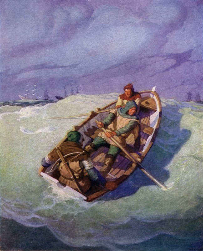 Robert Louis Stevenson tarafından The Black Arrow için İllüstrasyon by Newell Convers Wyeth