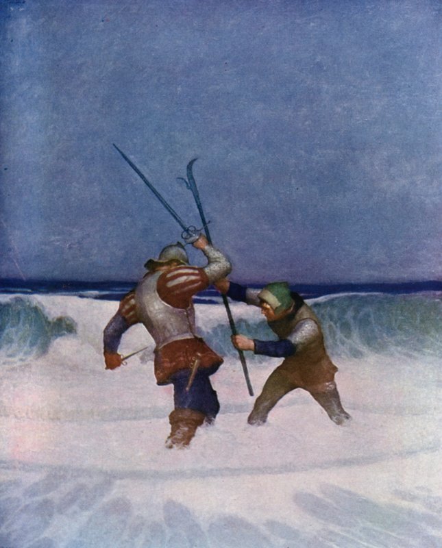 Illustration for The Black Arrow by Robert Louis Stevenson  by Newell Convers Wyeth