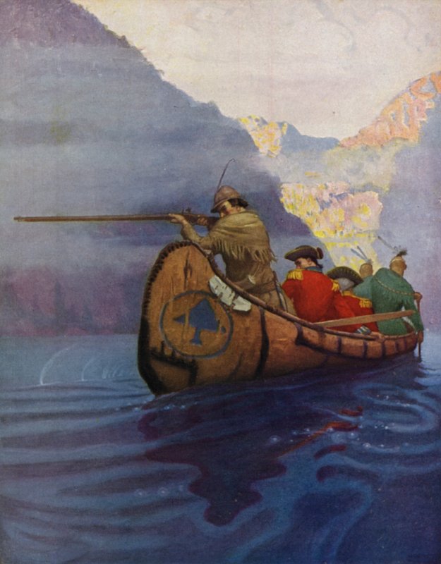 Illustration for The Last of the Mohicans  by Newell Convers Wyeth