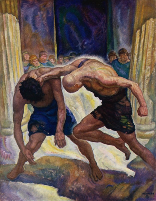 Odyssey: Dilenciler kavga ediyor by Newell Convers Wyeth