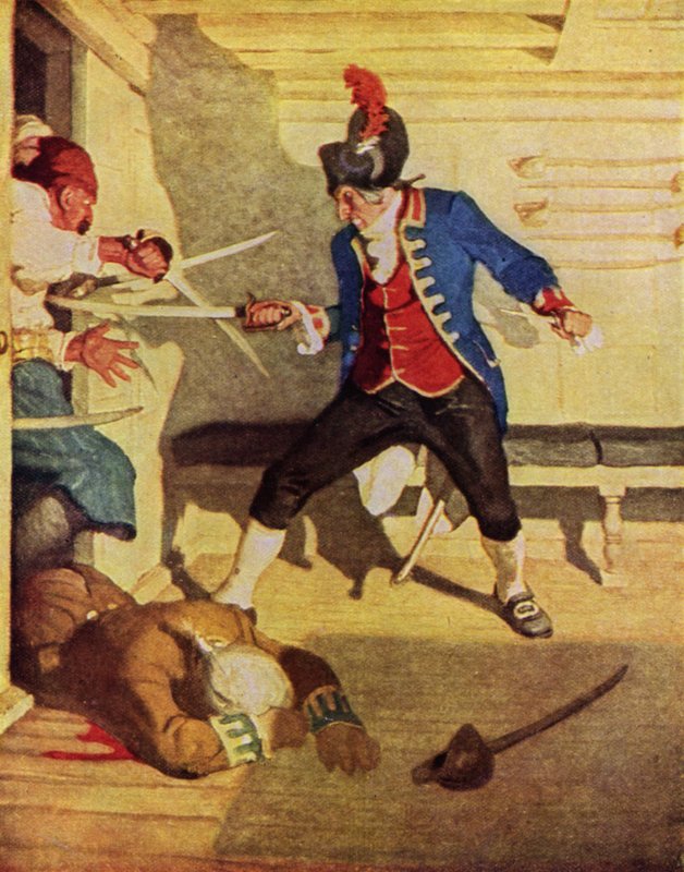 Robert Louis Stevenson tarafından Kaçırılanlar için çizim (renkli taş) by Newell Convers (after) Wyeth