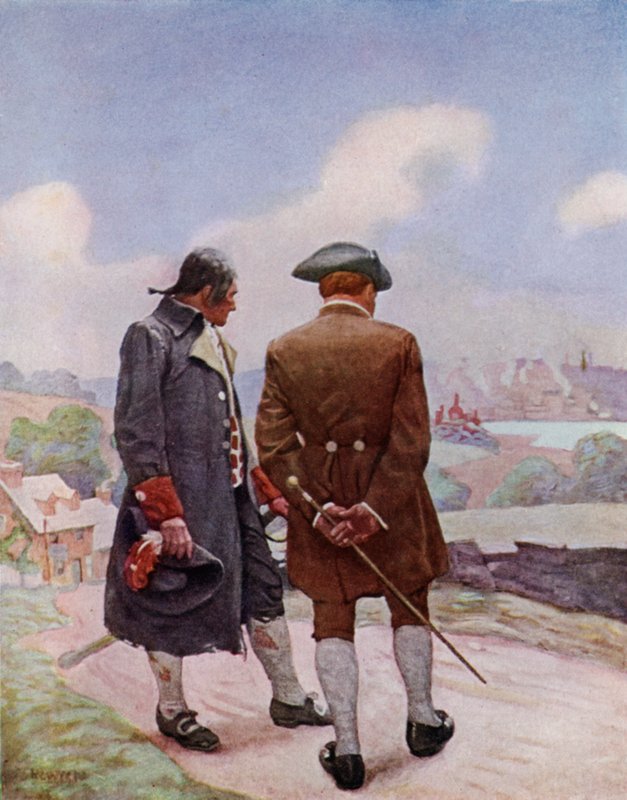 Robert Louis Stevenson tarafından Kaçırılanlar için çizim (renkli taş) by Newell Convers (after) Wyeth