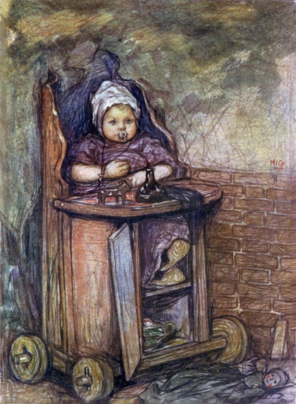Baby in Chair  by Nico Jungman