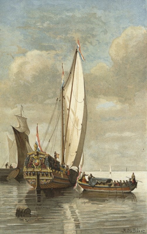 The yacht of Prince William III  by Nico Steffelaar