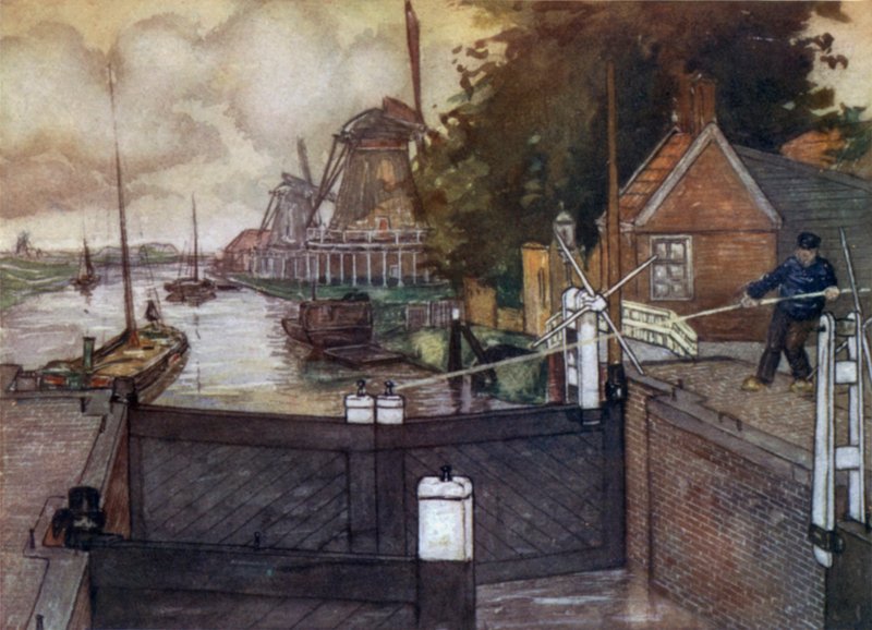 Noordervaldeursluis, Zaandam (renkli taş) by Nico Jungman