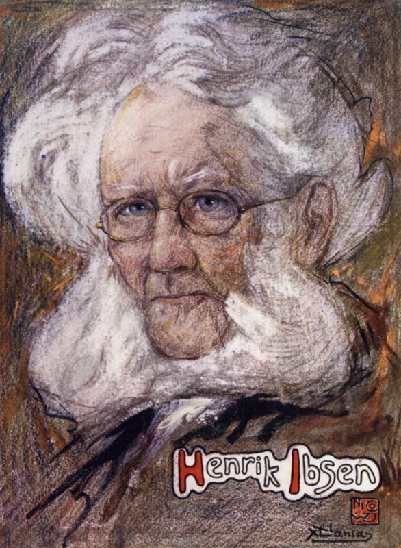 Norveç: Henrik Ibsen (renkli taş) by Nico Jungman