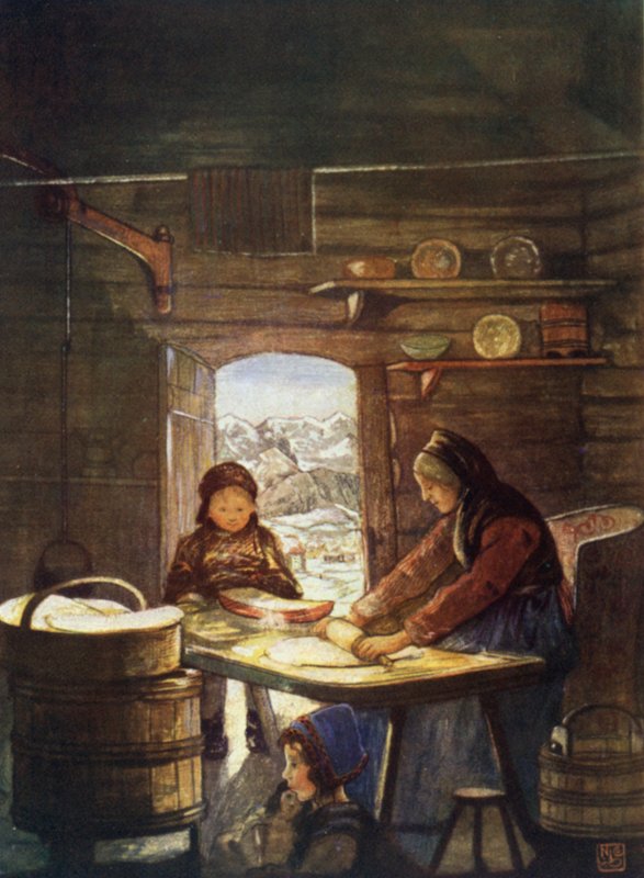 Norveç: Bir Kulübe İç Mekanı olan "Flad-Brod" Yapmak by Nico Jungman