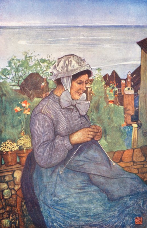 Bir Norman Köylü (renkli taş baskı) by Nico Jungmann