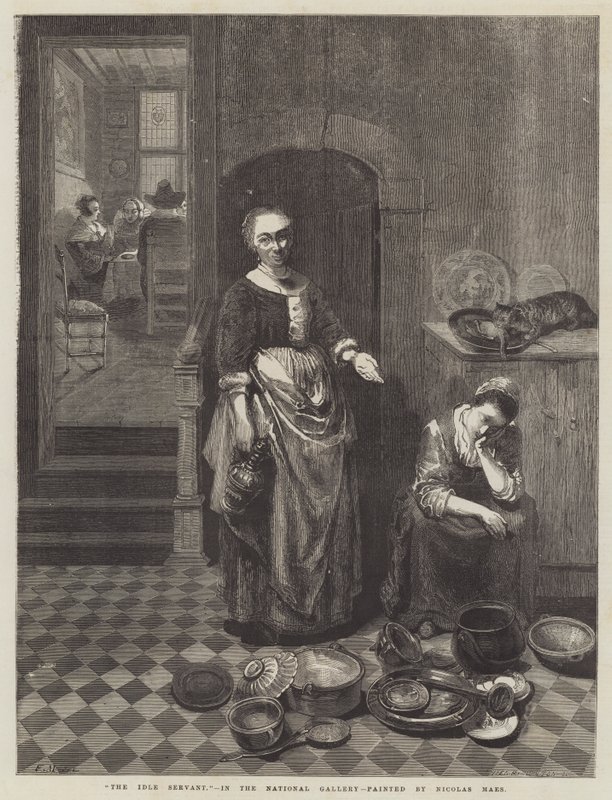 boş hizmetçi by Nicolaes Maes
