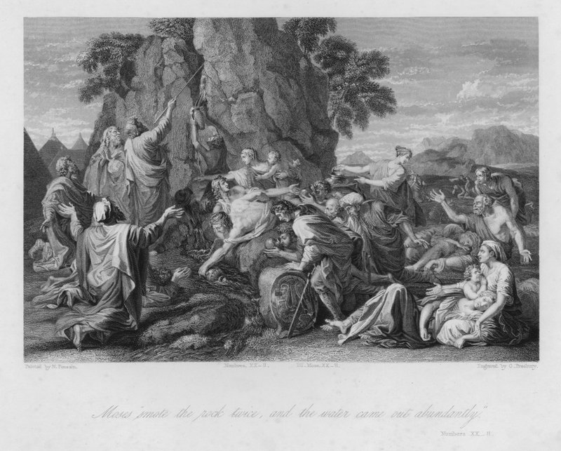 Musa Kayayı Vuruyor, Sayılar XX by Nicolas (after) Poussin