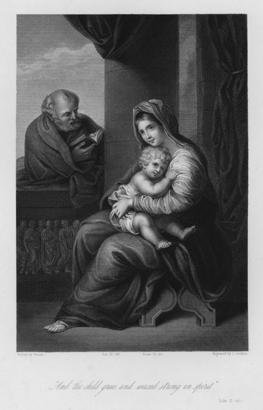Kutsal Aile, Luka II, 40 (gravür) by Nicolas (after) Poussin