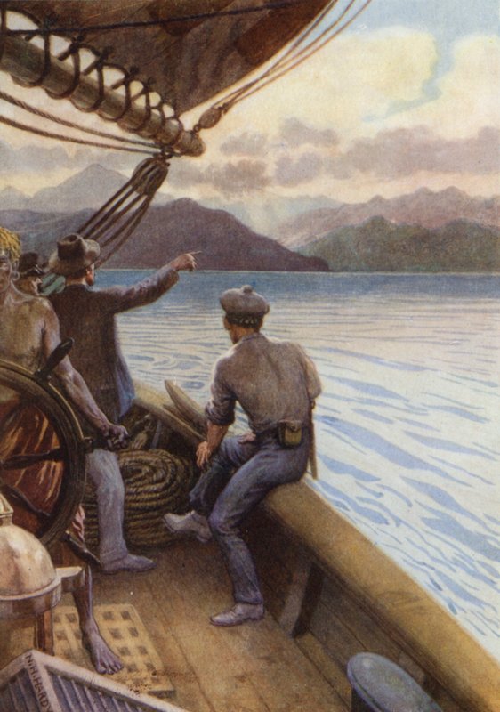 Güney Denizi Adaları arasında seyir (renkli taş) by Norman Hardy