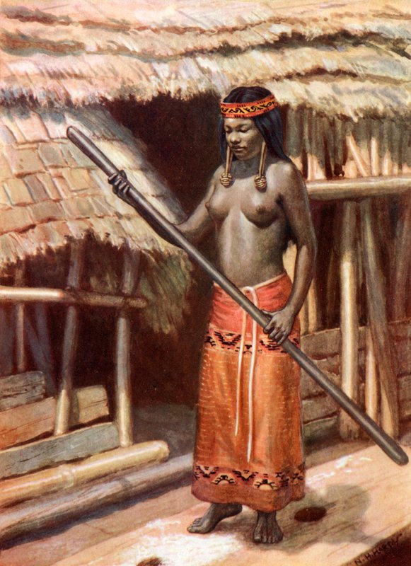 Kenyah-Kayan Kızı: Sarawak, Borneo by Norman Hardy