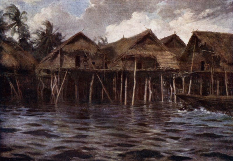 Denizden Motu Köyü (renkli taş) by Norman Hardy
