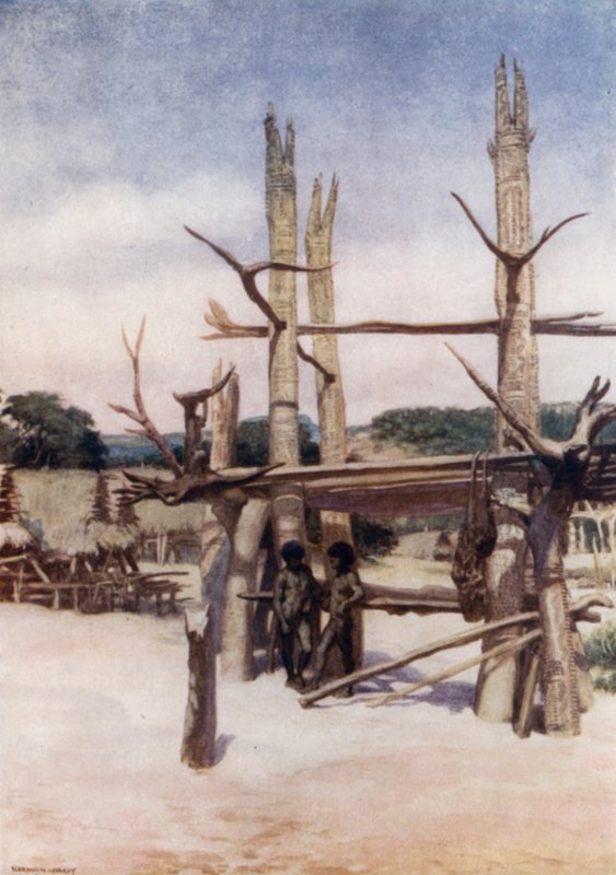 The Dubu at Rigo, Britanya Yeni Gine (renkli taş) by Norman Hardy