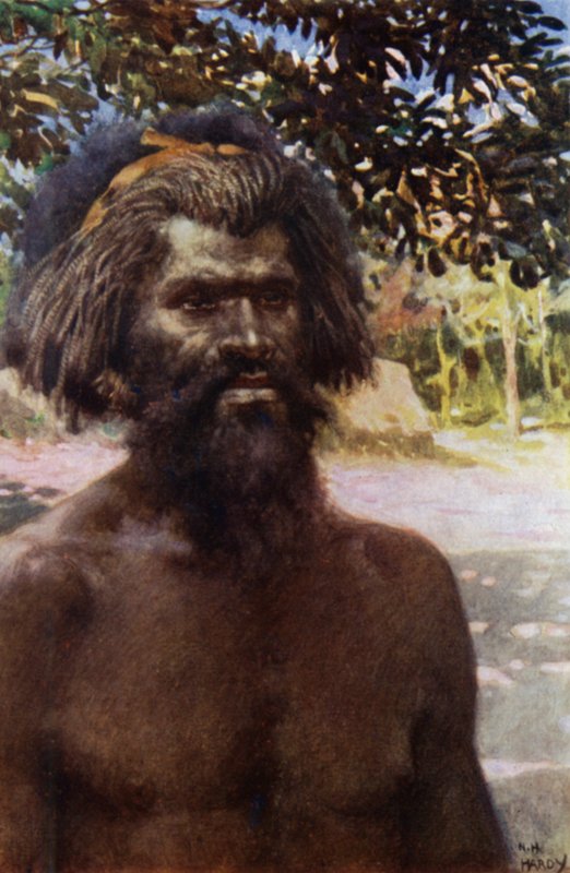 Tanna Adasından İnsan Tipi, Yeni Hebridler (renkli taş) by Norman Hardy