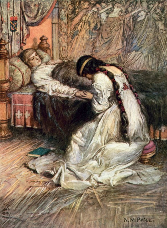Tennyson, Prenses (renkli taş) by Norman Mills (after) Price