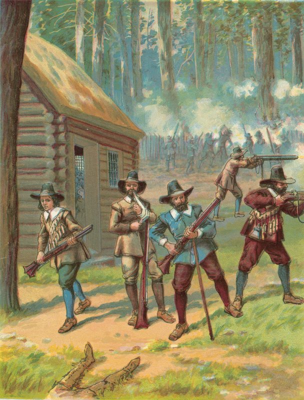 Kızılderililerle Savaşan Hacılar by North American