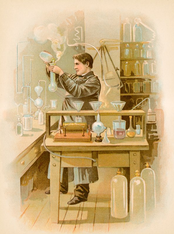 Thomas Edison laboratuvarında by North American