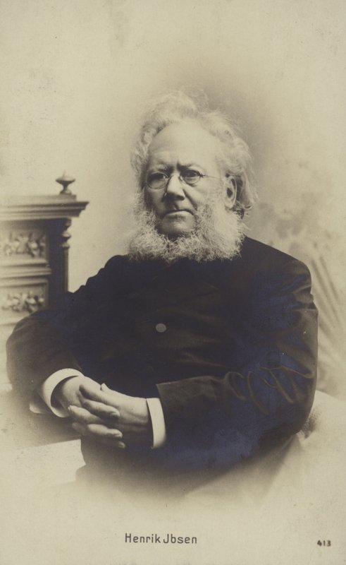 Henrik Ibsen, Norveçli oyun yazarı (s/b fotoğraf) by Norwegian Photographer