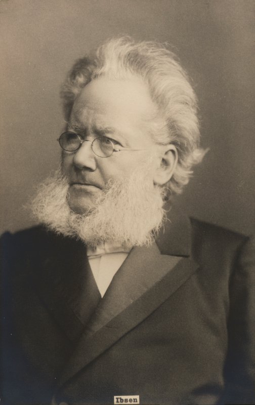 Henrik Ibsen, Norveçli oyun yazarı ve şair (s/b fotoğraf) by Norwegian Photographer