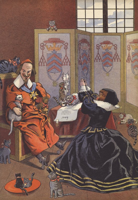 Kardinal Richelieu kedileriyle by Onfray de Breville Job