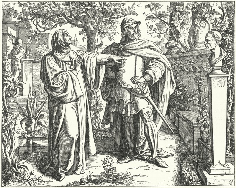Kutsal Roma İmparatoru Charles IV ile İtalyan Rönesans şairi Petrarch, 14. by Oskar Pletsch