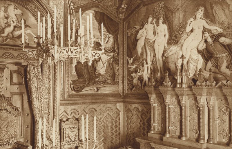 Bavyera Kings-Castle Neuschwanstein, Çalışma, Tannhausers Efsanesinin Resimleri by Otto Ballerstedt