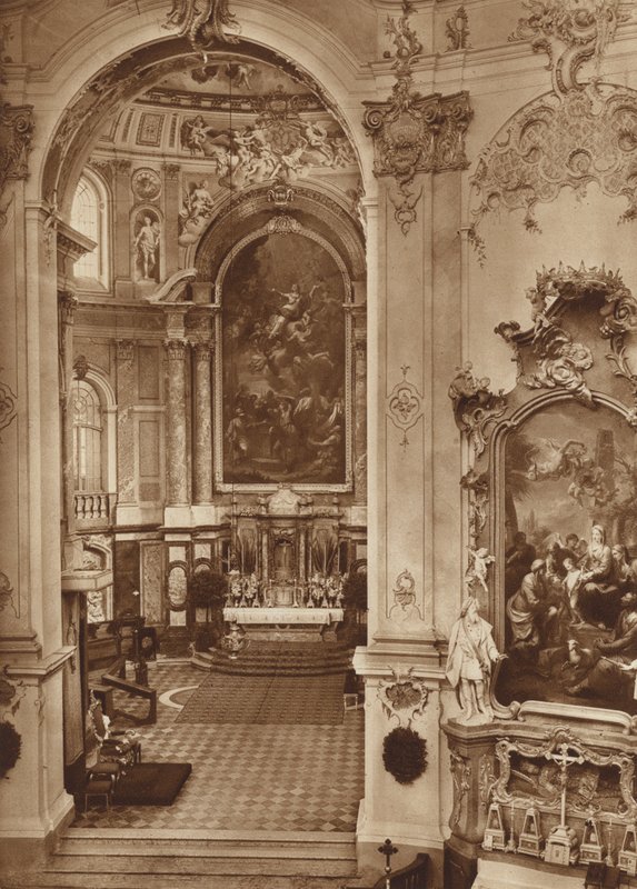Ettal Manastırı-Kilisesi, Kilisenin İçi by Otto Ballerstedt