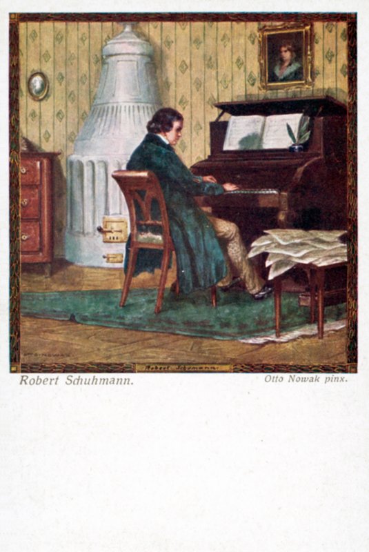 Robert Schumann piyano çalıyor by Otto Robert Nowak
