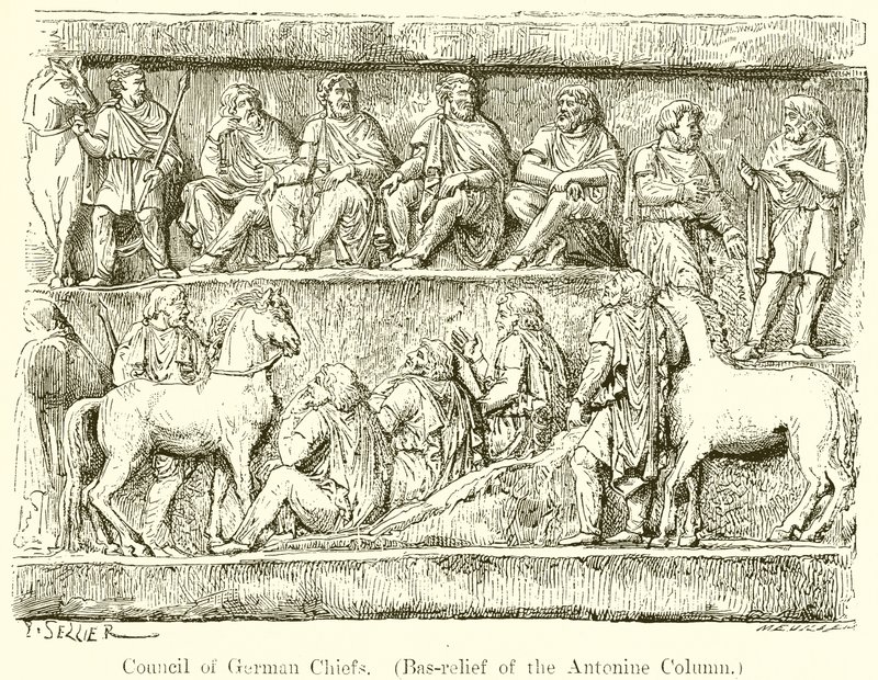 Alman Şefler Konseyi. (Antonine Sütunu Kısma Rölyefi) by P. Sellier