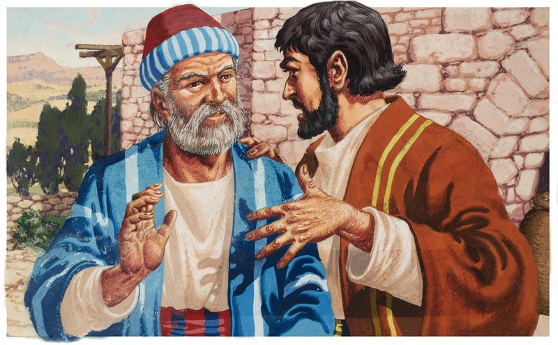 İncil Sahnesi by Pat (1907-95) Nicolle