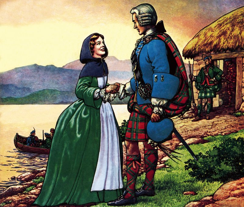 Bonnie Prens Charles ve Flora Macdonald by Pat (1907-95) Nicolle