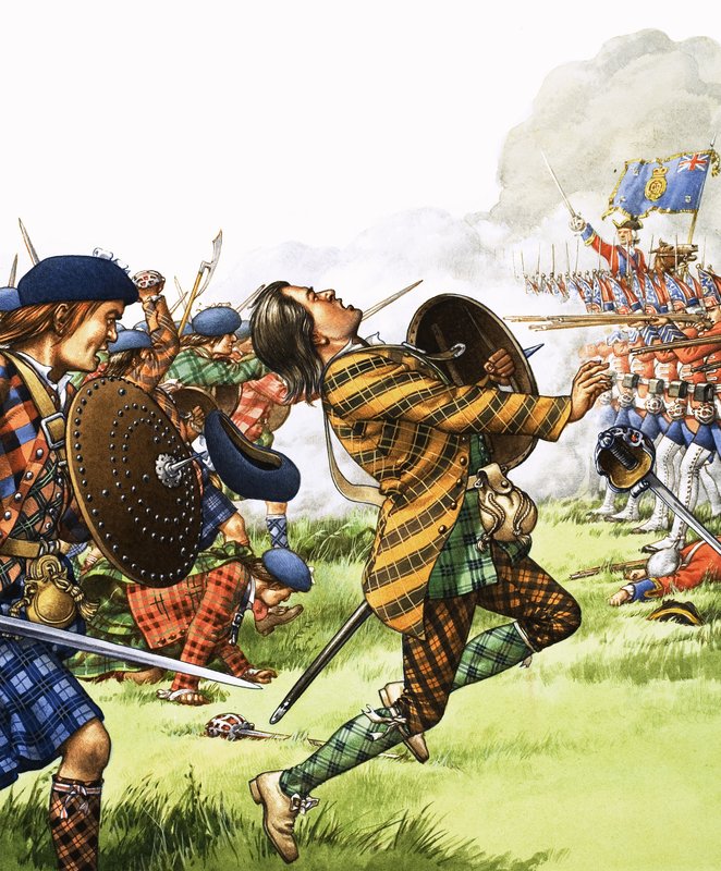 Culloden Savaşı, Britanya topraklarında yapılan son tam ölçekli savaştı by Pat (1907-95) Nicolle